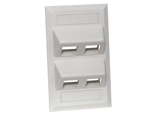 Bryant Plate Angled 1-Gang 4P Office White (AFP14)