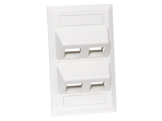 Bryant Plate Angled 1-Gang 4P White (AFP14W)