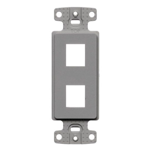 Bryant Plate Decorator Keystone Frame 2-Port Gray (NS612GY)