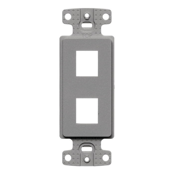 Bryant Plate Decorator Keystone Frame 2-Port Gray (NS612GY)