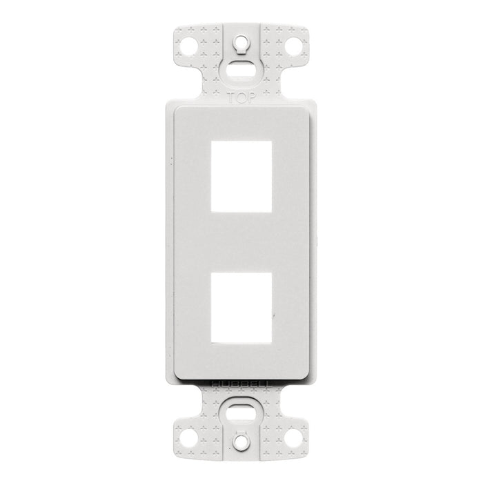 Bryant Plate Decorator Keystone Frame 2-Port White (NS612W)
