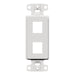 Bryant Plate Decorator Keystone Frame 2-Port White (NS612W)