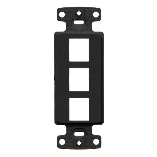 Bryant Plate Decorator Keystone Frame 3-Port Black (NS613BK)