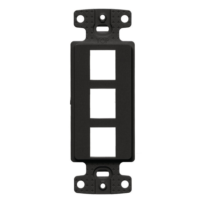 Bryant Plate Decorator Keystone Frame 3-Port Black (NS613BK)