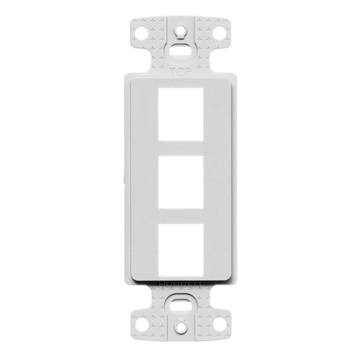 Bryant Plate Decorator Keystone Frame 3-Port White (NS613W)