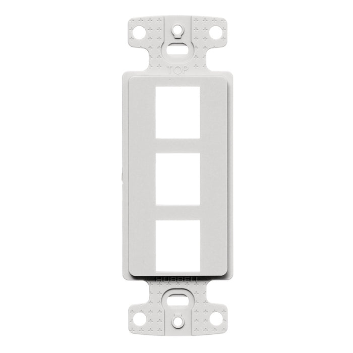 Bryant Plate Decorator Keystone Frame 3-Port White (NS613W)