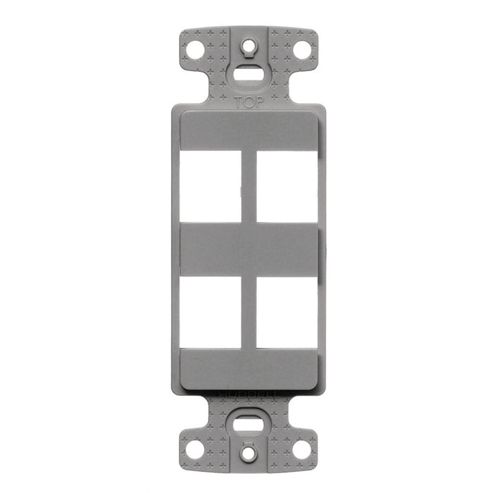 Bryant Plate Decorator Keystone Frame 4-Port Gray (NS614GY)