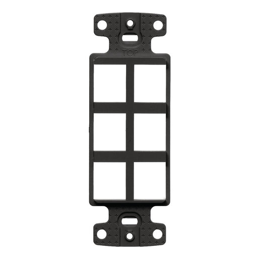 Bryant Plate Decorator Keystone Frame 6-Port Black (NS616BK)