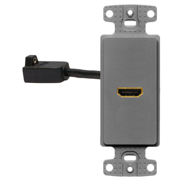 Bryant Plate Frame Decorator With 1 HDMI Female To Female Gray (NS801GY)