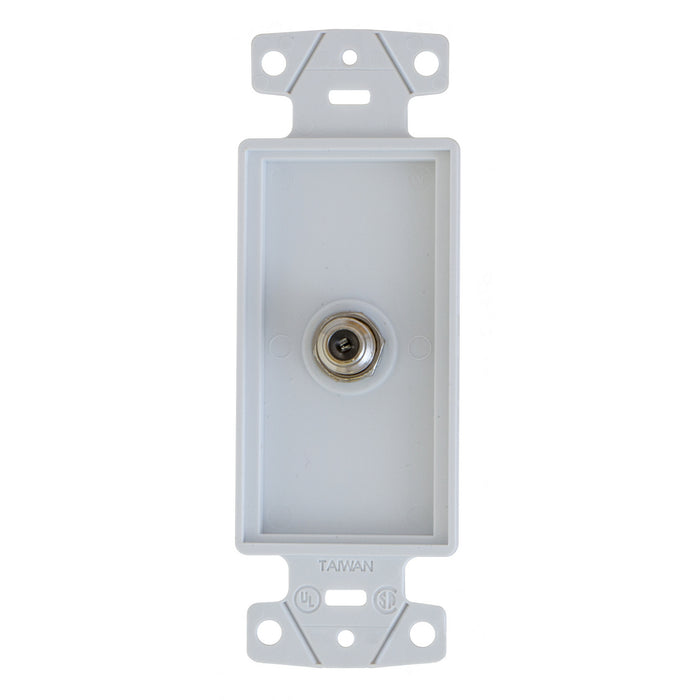 Bryant Plate Frame Decorator With F-Type Connector White (NS780W)