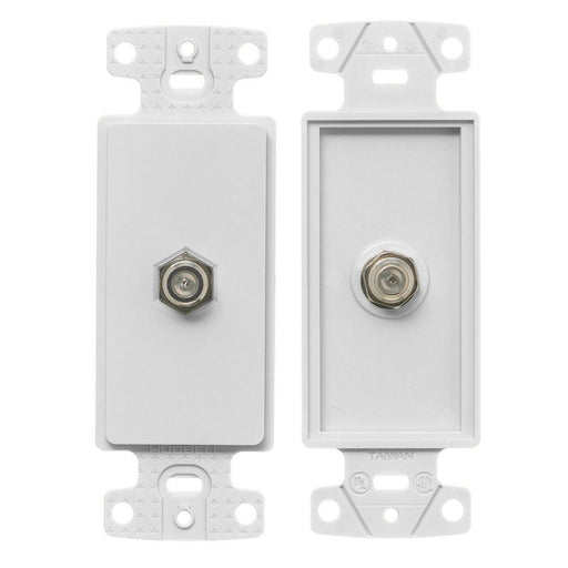 Bryant Plate Frame Decorator With F-Type Connector White (NS780W)