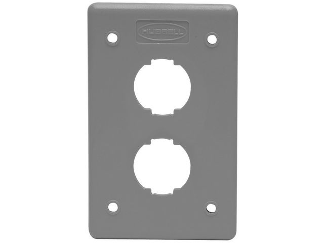 Bryant Plate Hi-Impact Non-Metallic 1-Gang 2-Port 4-Port Gray (HI24GY)