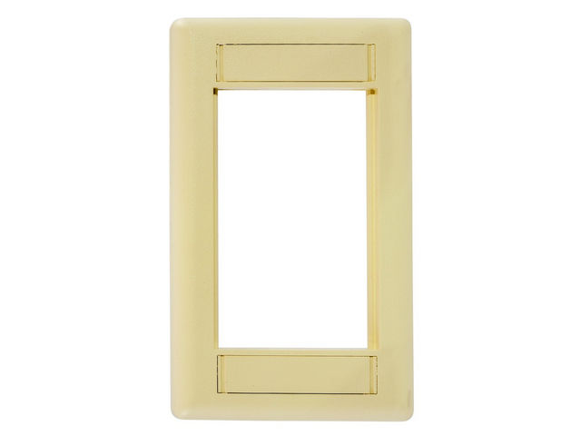 Bryant Plate iStation Module Frame 1-Gang 3U Ivory (IMF1EI)