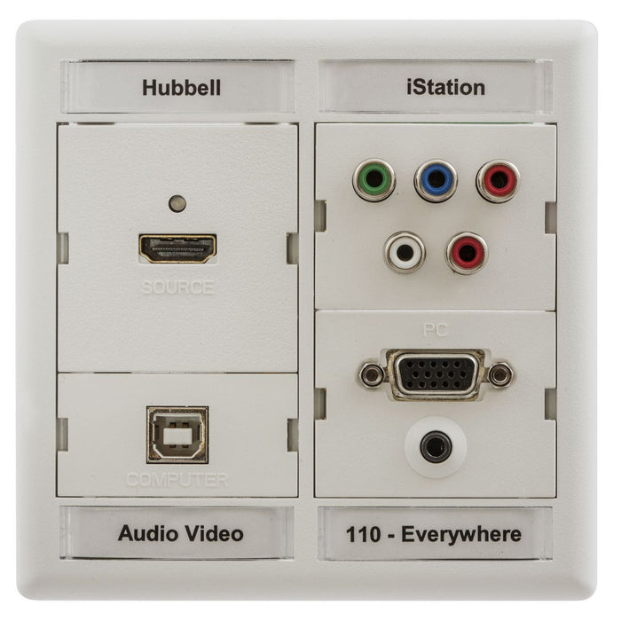 Bryant Plate iStation Module Frame 2-Gang 6U Office White (IMF2OW)