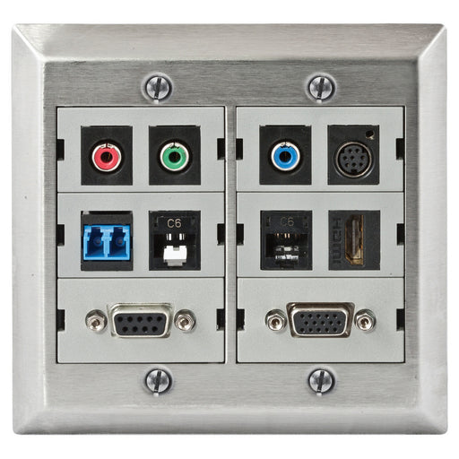 Bryant Plate iStation Module Frame 2-Gang 6-Unit Stainless Steel (IMSS2)