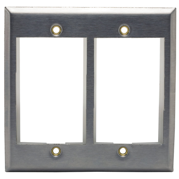 Bryant Plate iStation Module Frame 2-Gang 6-Unit Stainless Steel (IMSS2)