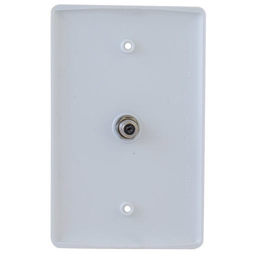 Bryant Plate Mid-Sized With F-Type Connector White (NS751W)
