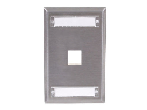 Bryant Plate Stainless Steel 1-Gang 1-Port With Label Field (SSFL11)