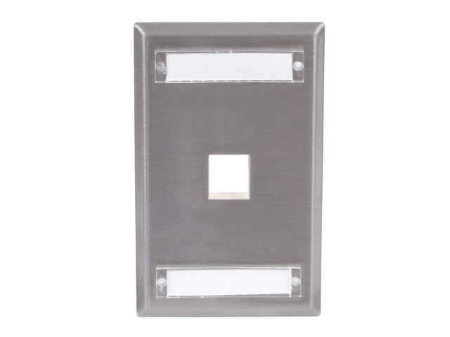 Bryant Plate Stainless Steel 1-Gang 1-Port With Label Field (SSFL11)