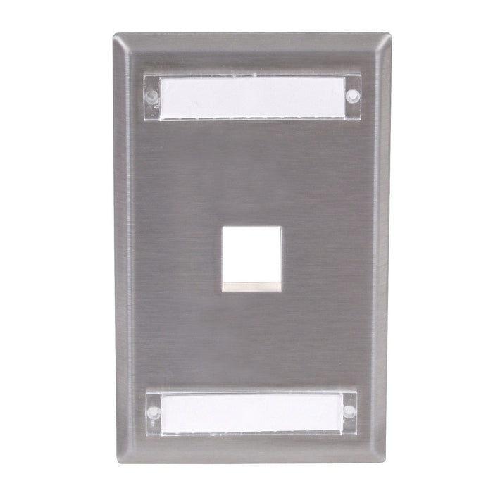 Bryant Plate Stainless Steel 1-Gang 1-Port With Label Field (SSFL11)