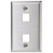 Bryant Plate Stainless Steel 1-Gang 2-Port With Label Field (SSFL12)