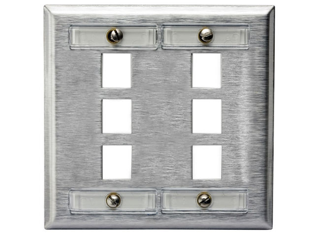 Bryant Plate Stainless Steel 2-Gang 6P HD15 With Label Field Unloaded (SSFL26HD15)