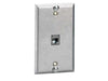 Bryant Plate Wall Phone CAT5e 1-Gang 1-Port Flush Stainless Steel (SP5EF)