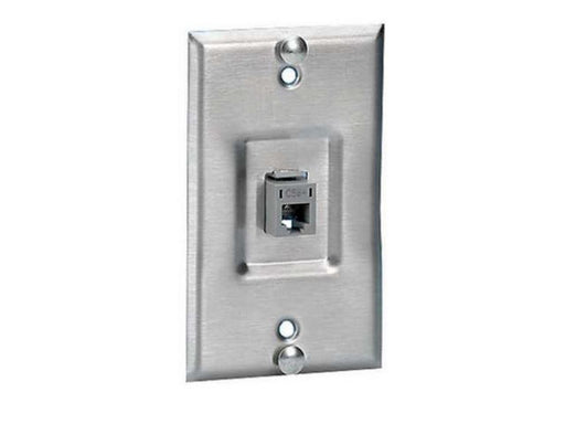 Bryant Plate Wall Phone CAT5e 1-Gang 1-Port Recessed Stainless Steel (SP5ER)