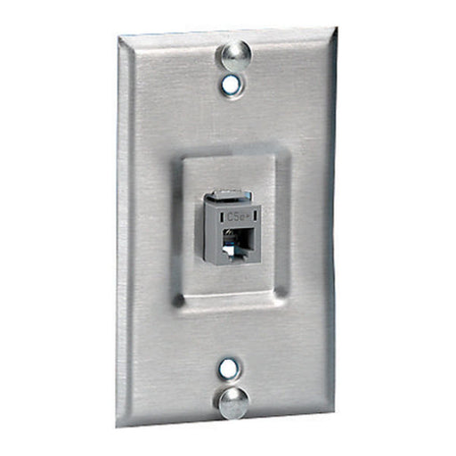 Bryant Plate Wall Phone CAT5e 1-Gang 1-Port Recessed Stainless Steel (SP5ER)