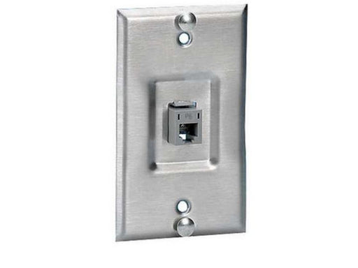Bryant Plate Wall Phone CAT6 1-Gang 1-Port Recessed Stainless Steel (SP6R)