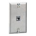 Bryant Plate Wall Phone CAT6 1-Gang 1-Port Flush Stainless Steel (SP6F)