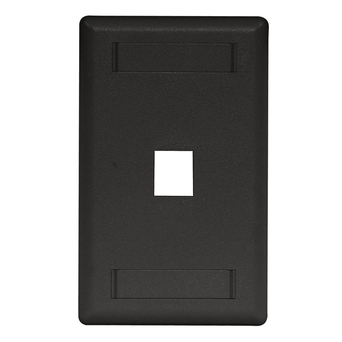 Bryant Plate Wall Flush 1-Gang 1-Port Black (IFP11BK)