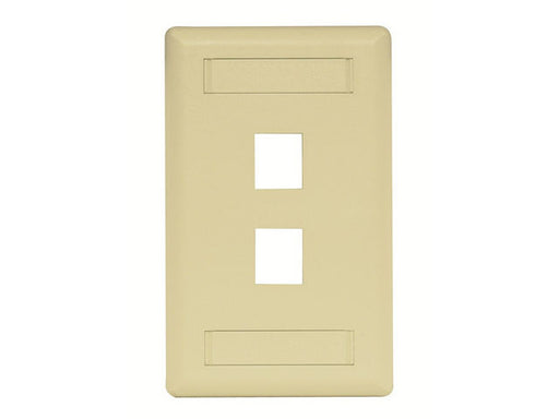Bryant Plate Wall Flush 1-Gang 2-Port Ivory (IFP12EI)
