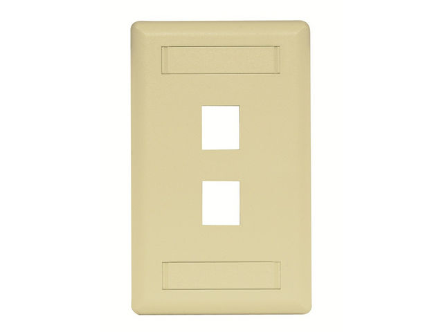 Bryant Plate Wall Flush 1-Gang 2-Port Ivory (IFP12EI)