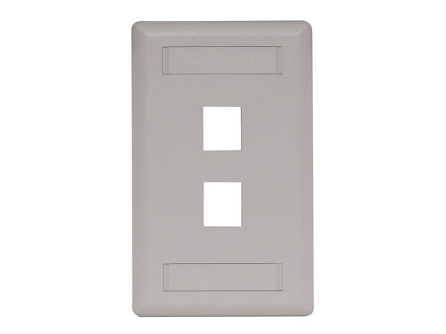 Bryant Plate Wall Flush 1-Gang 2-Port Office White (IFP12OW)