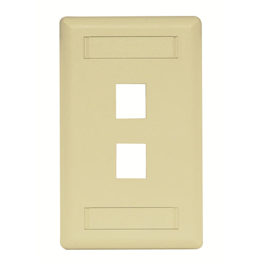 Bryant Plate Wall Flush 1-Gang 2-Port Ivory (IFP12EI)