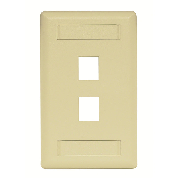 Bryant Plate Wall Flush 1-Gang 2-Port Ivory (IFP12EI)