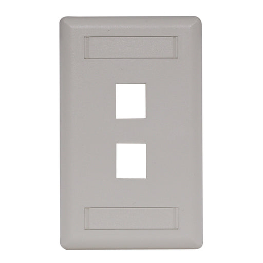 Bryant Plate Wall Flush 1-Gang 2-Port Office White (IFP12OW)