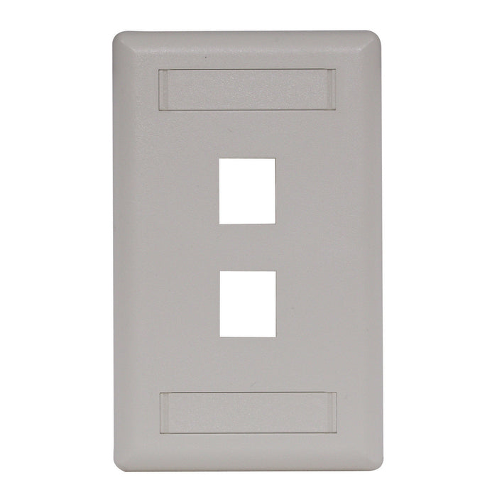 Bryant Plate Wall Flush 1-Gang 2-Port Office White (IFP12OW)