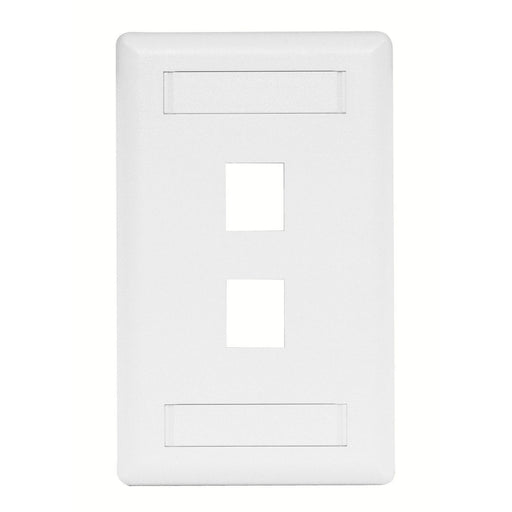 Bryant Plate Wall Flush 1-Gang 2-Port White (IFP12W)
