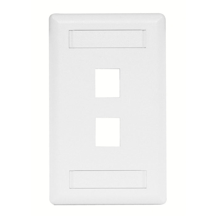 Bryant Plate Wall Flush 1-Gang 2-Port White (IFP12W)