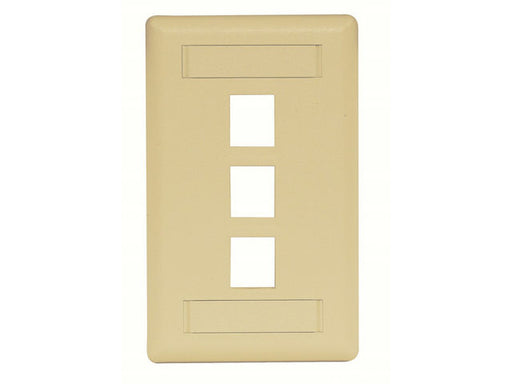 Bryant Plate Wall Flush 1-Gang 3-Port Ivory (IFP13EI)