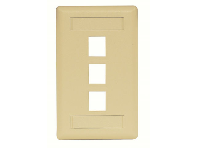 Bryant Plate Wall Flush 1-Gang 3-Port Ivory (IFP13EI)