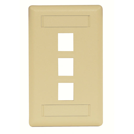 Bryant Plate Wall Flush 1-Gang 3-Port Ivory (IFP13EI)