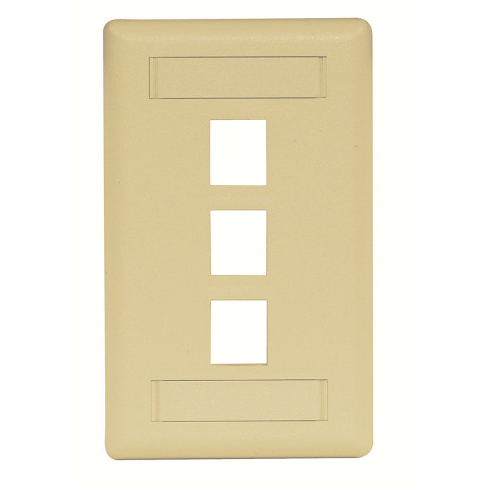 Bryant Plate Wall Flush 1-Gang 3-Port Ivory (IFP13EI)