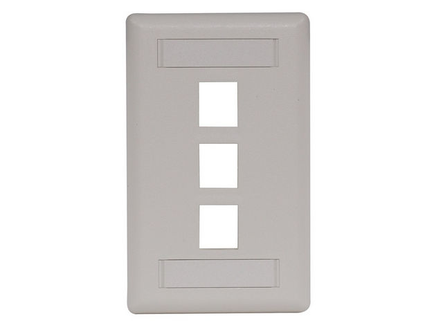 Bryant Plate Wall Flush 1-Gang 3-Port Office White (IFP13OW)