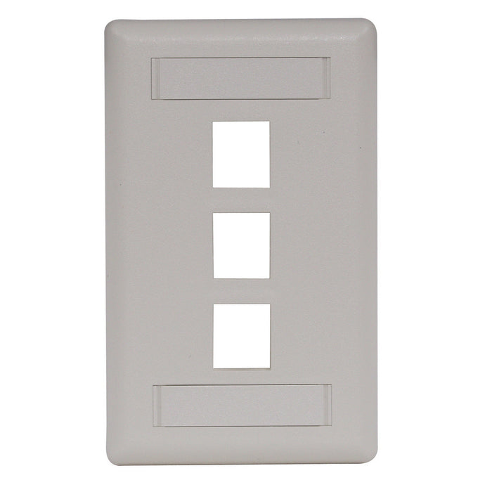 Bryant Plate Wall Flush 1-Gang 3-Port Office White (IFP13OW)