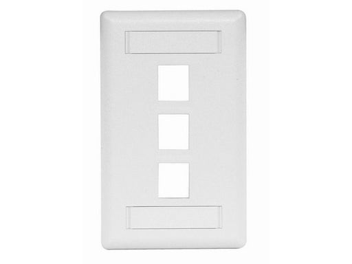 Bryant Plate Wall Flush 1-Gang 3-Port White (IFP13W)