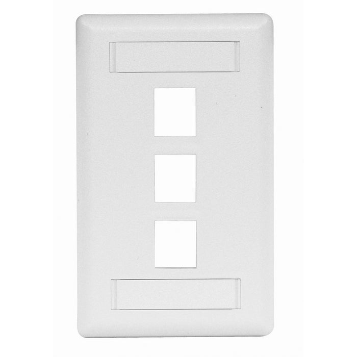 Bryant Plate Wall Flush 1-Gang 3-Port White (IFP13W)