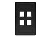Bryant Plate Wall Flush 1-Gang 4-Port Black (IFP14BK)